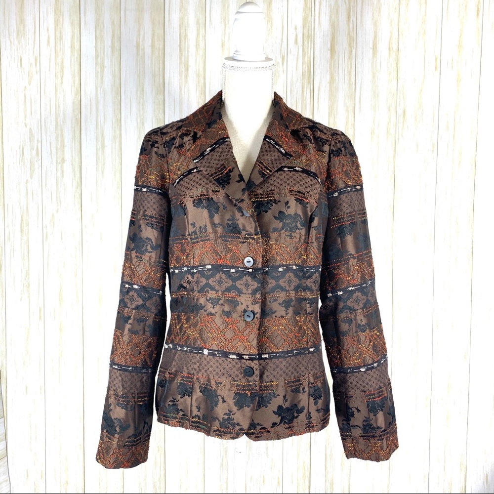 Coldwater Creek boho brown blazer Medium